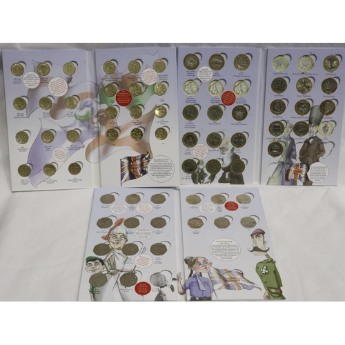 2026 - The great British coin hunt 3 folder collection set for 50p, £1 coins and £2 coins - partially compl... 