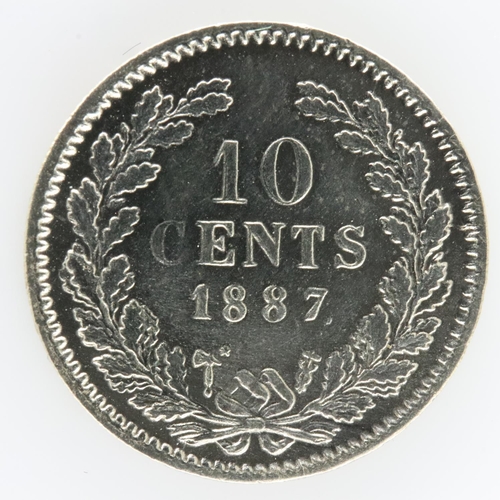 2046 - 1887 Dutch silver 10 cents - gVF. UK P&P Group 0 (£6+VAT for the first lot and £1+VAT for subsequent... 