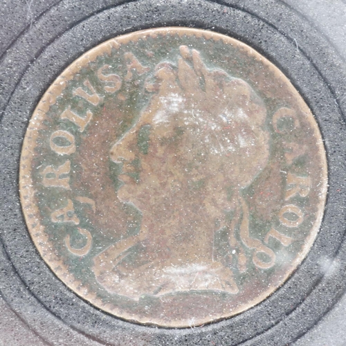 2049 - 1673 farthing of Charles II. UK P&P Group 0 (£6+VAT for the first lot and £1+VAT for subsequent lots... 