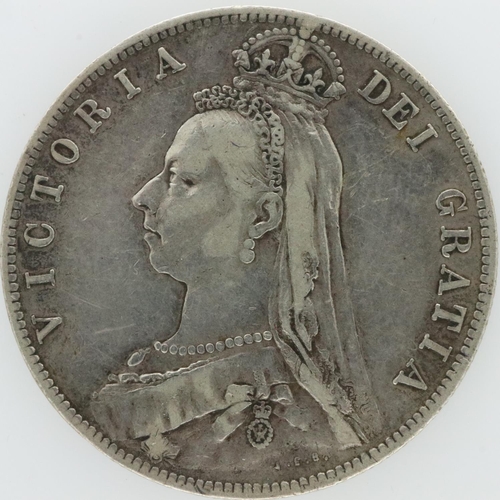 2158 - 1889 silver half crown of Queen Victoria. UK P&P Group 0 (£6+VAT for the first lot and £1+VAT for su... 