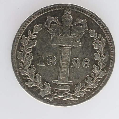 2204 - 1826 silver Maundy penny of George IV - aEF. UK P&P Group 0 (£6+VAT for the first lot and £1+VAT for... 