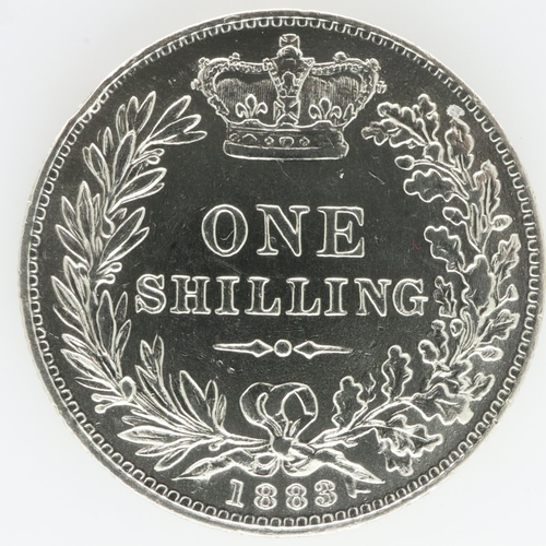 2208 - 1883 silver shilling of Queen Victoria - EF. UK P&P Group 0 (£6+VAT for the first lot and £1+VAT for... 