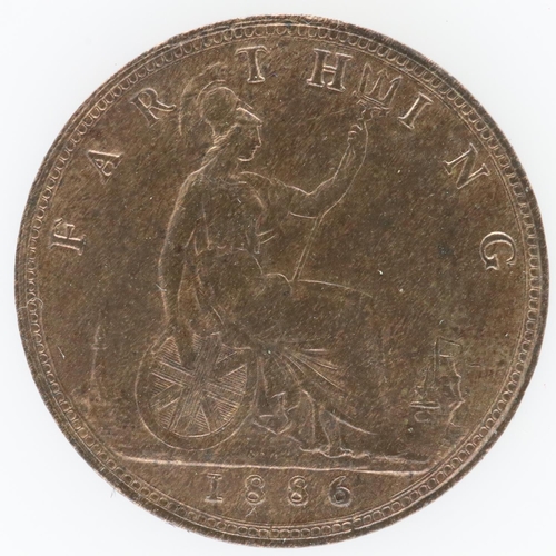 2212 - 1886 farthing of Queen Victoria. UK P&P Group 0 (£6+VAT for the first lot and £1+VAT for subsequent ... 