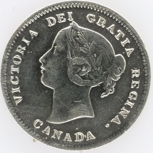 2213 - 1901 silver Canadian 5 cents of Queen Victoria - nEF. UK P&P Group 0 (£6+VAT for the first lot and £... 