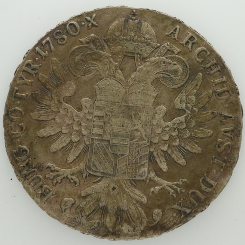 2331 - 1780 Austrian silver restrike thaler of Maria Theresa. UK P&P Group 0 (£6+VAT for the first lot and ... 
