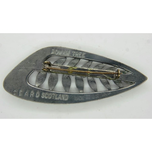 44 - Boxed Scottish designer pewter brooch, L: 65 mm. UK P&P Group 1 (£16+VAT for the first lot and £2+VA... 
