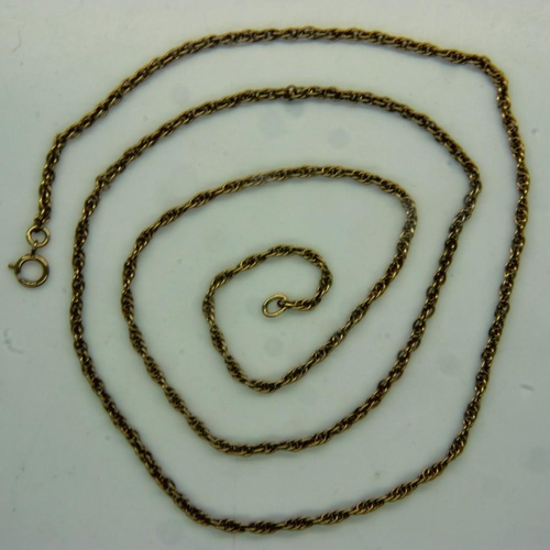 55 - 9ct gold chain, L: 63 cm, 7.9g. UK P&P Group 0 (£6+VAT for the first lot and £1+VAT for subsequent l... 