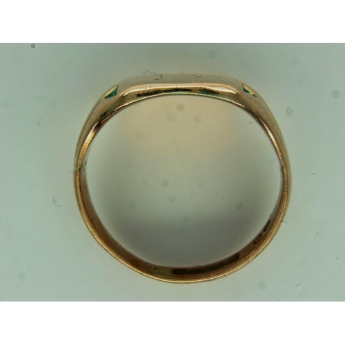 9 - 9ct gold signet ring, size R, 5.8g. UK P&P Group 0 (£6+VAT for the first lot and £1+VAT for subseque... 