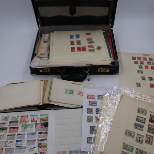 377 - Case of mixed stamps, including full sheets. Without case UK P&P Group 2 (£20+VAT for the first lot ... 