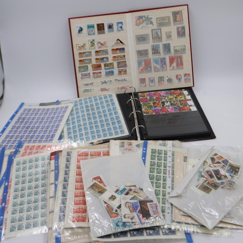 393 - Case of Russian stamps, with some Japanese and Korean. Without case UK P&P Group 2 (£20+VAT for the ... 