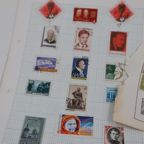 396 - Case of Russian stamps, three albums and loose pages. Without case UK P&P Group 2 (£20+VAT for the f... 