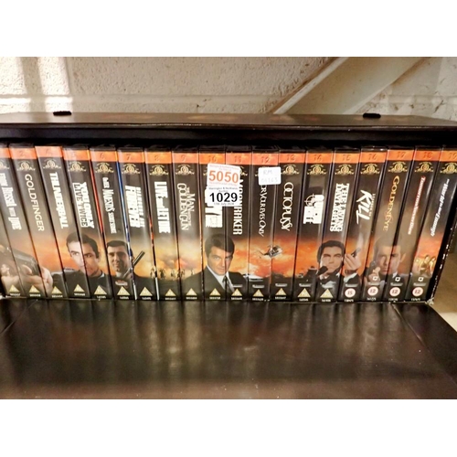 1029 - James Bond 007 boxset of 19 VHS tapes. UK P&P Group 2 (£20+VAT for the first lot and £4+VAT for subs... 