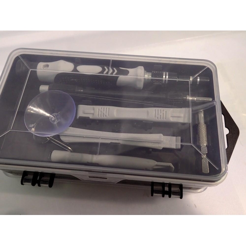 1094 - Boxed toolkit for phone/tablet repair - includes 100 attachments. UK P&P Group 1 (£16+VAT for the fi... 