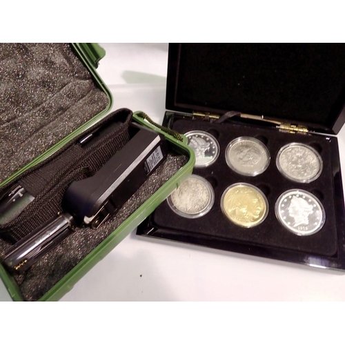 1098 - Six crown/dollar commemorative set boxed. UK P&P Group 1 (£16+VAT for the first lot and £2+VAT for s... 