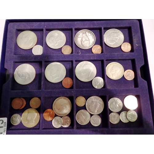 1113 - Collection of American coins including commemorative dollars. UK P&P Group 1 (£16+VAT for the first ... 