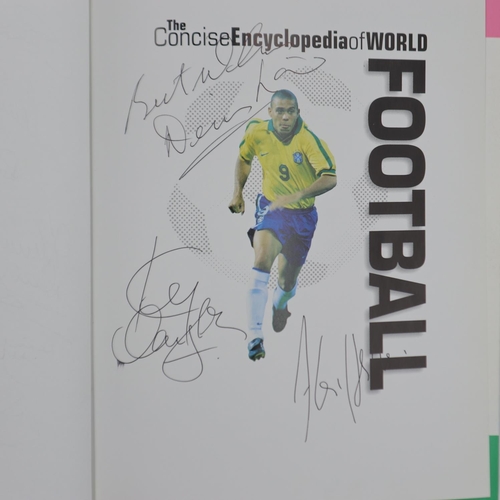 2017 - A rare collection of football legend signatures, including Emlyn Hughes, Roger Hunt, Denis Law, Geor... 