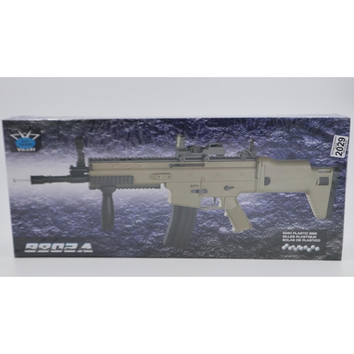 2029 - Airsoft scar assault rifle, model 8902A, boxed and factory sealed. UK P&P Group 2 (£20+VAT for the f... 