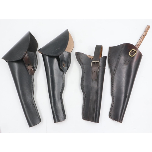 2048 - Four black leather Colt revolver holsters. UK P&P Group 2 (£20+VAT for the first lot and £4+VAT for ... 