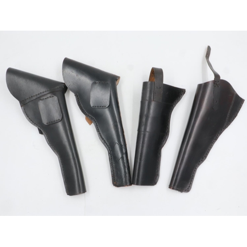 2048 - Four black leather Colt revolver holsters. UK P&P Group 2 (£20+VAT for the first lot and £4+VAT for ... 