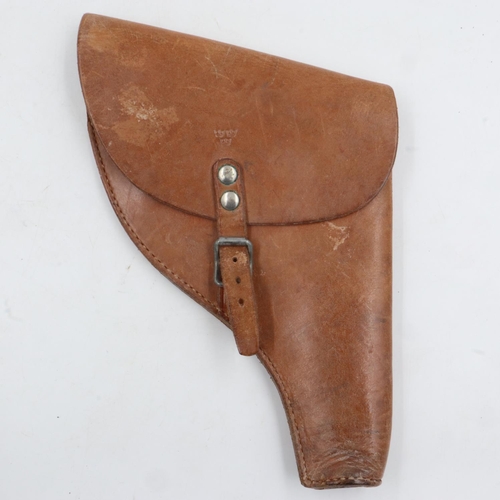 2060 - Tan leather revolver holster. UK P&P Group 1 (£16+VAT for the first lot and £2+VAT for subsequent lo... 