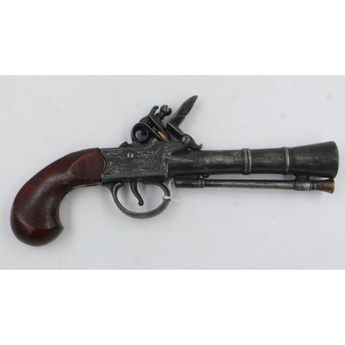 2065 - Replica 18th century Richards flintlock pistol. UK P&P Group 2 (£20+VAT for the first lot and £4+VAT... 