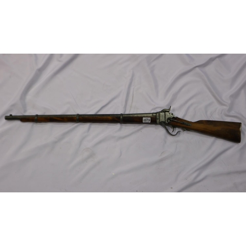 2078 - Replica flintlock rifle. UK P&P Group 3 (£30+VAT for the first lot and £8+VAT for subsequent lots)