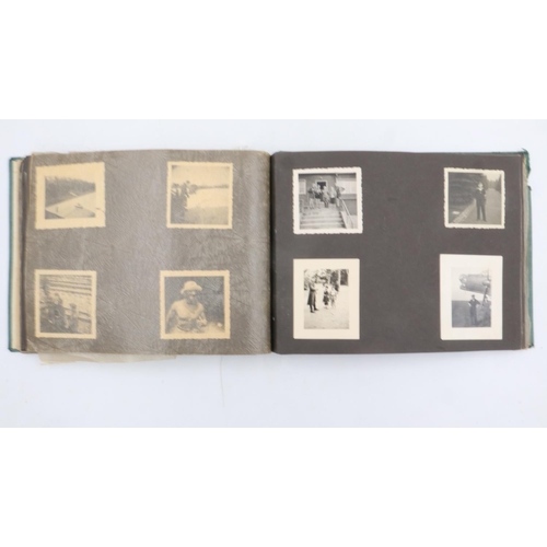 2082 - WWII German photograph album containing a collection of snapshot photos from the 12th Machine Gun Co... 