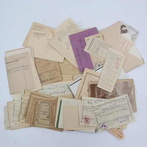 2083 - Original large German family archive of documents including WWI, WWII and DDR period examples. UK P&... 