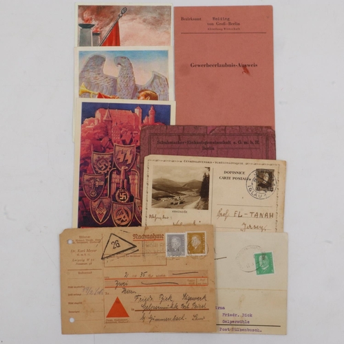 2086 - German postal interest: some WWII period, some facsimile copies. UK P&P Group 1 (£16+VAT for the fir... 