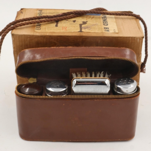 2087 - WWII Escape and Evasion shaving set. In the original box it was sent to the Prisoner of War Camp. Th... 