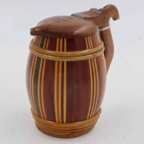 2091 - 1939 dated Waffen SS Julfest wooden covered stein. UK P&P Group 2 (£20+VAT for the first lot and £4+... 