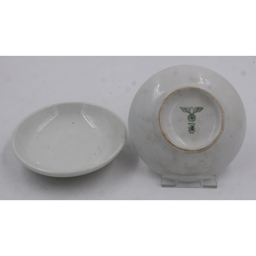 2100 - Two German 1940 dated ceramic canteen bowls. UK P&P Group 2 (£20+VAT for the first lot and £4+VAT fo... 