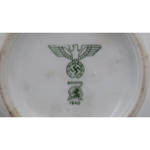 2100 - Two German 1940 dated ceramic canteen bowls. UK P&P Group 2 (£20+VAT for the first lot and £4+VAT fo... 