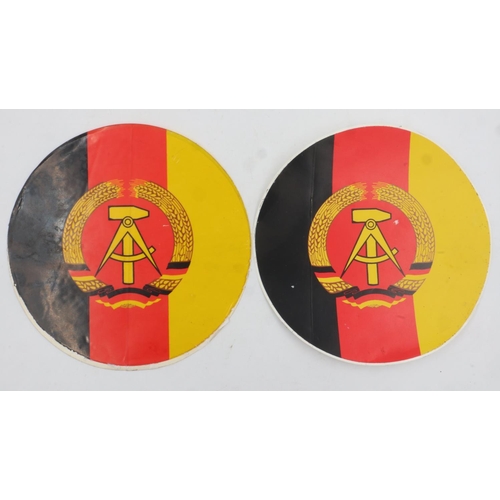 2113 - Pair of original East German DDR NVA military vehicle door badges. Fitted to all vehicles including ... 