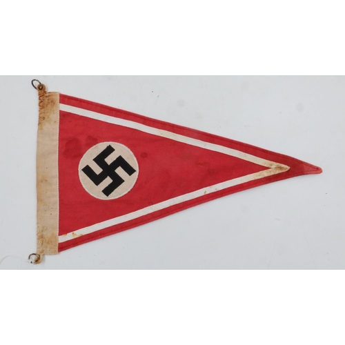 2126 - WWII German 1939 dated NSDAP Sports Pennant. UK P&P Group 2 (£20+VAT for the first lot and £4+VAT fo... 