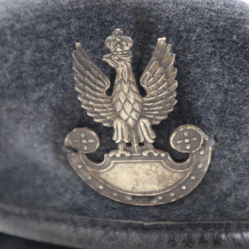 2150 - 1944 Dated Polish Army Beret. Maker: A & J Gelfer, Glasgow. Found in an attic in the UK, some small ... 