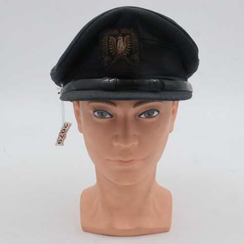 2153 - WWI British RAF officers cap with Polish Airforce officers bullion badge. UK P&P Group 2 (£20+VAT fo... 