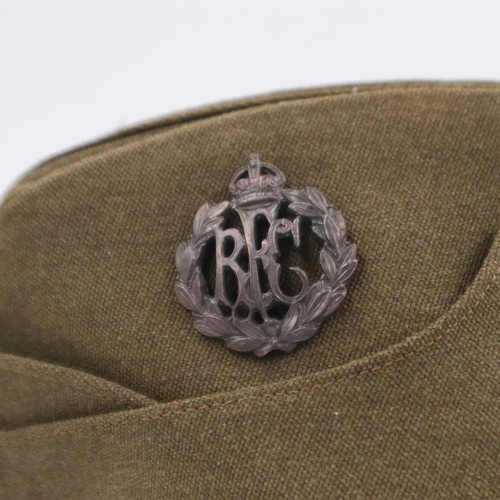 2154 - WWI Royal Flying Corps badged officers side cap. UK P&P Group 1 (£16+VAT for the first lot and £2+VA... 