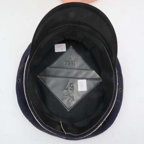 2157 - German WWII re-enactment SS officers visor cap, size 57. UK P&P Group 1 (£16+VAT for the first lot a... 