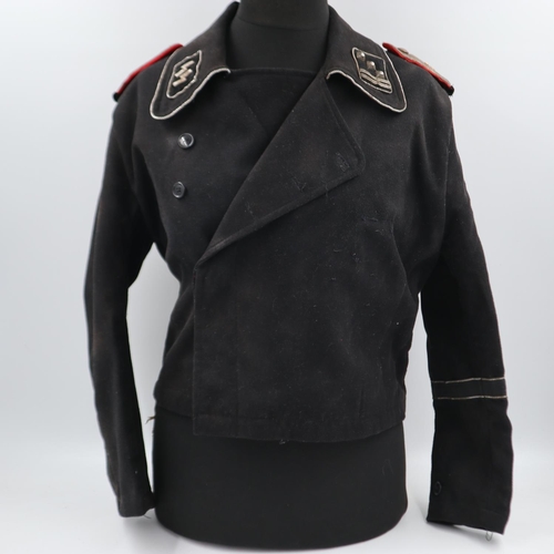 2160 - The Dirty Dozen Movie Prop Waffen SS Panzer Wrap Jacket, some patched holes in the back which housed... 