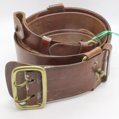 2171 - Early 20th century British brown leather Sam Browne. UK P&P Group 1 (£16+VAT for the first lot and £... 