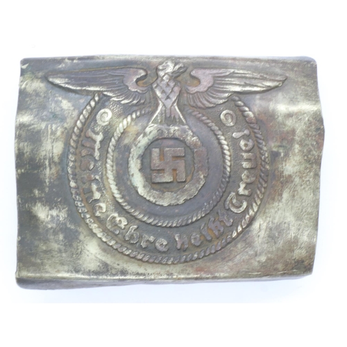 2174 - WWII Waffen SS 15th Grenadier (Latvia) Divisional Buckle. Found Ledyczek, Poland. UK P&P Group 0 (£6... 