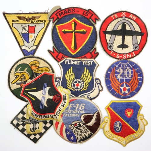 2183 - Ten Vietnam War period air force patches. UK P&P Group 1 (£16+VAT for the first lot and £2+VAT for s... 