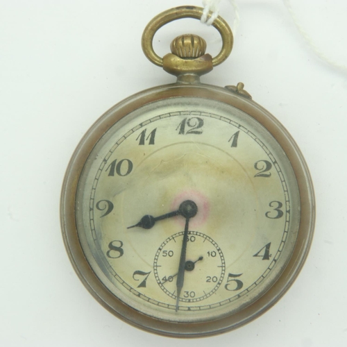 2187 - WWII period German pocket watch, with engraved dedication to a soldier in the II/SS Germania Regimen... 