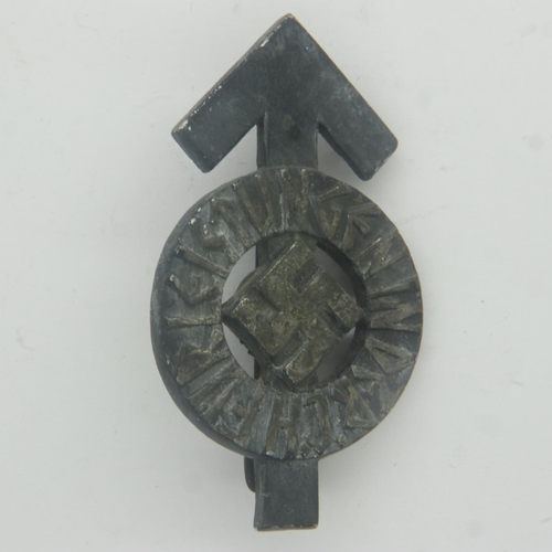 2209 - Third Reich Hitler Youth black (Representing Iron) 3rd Class proficiency badge. UK P&P Group 0 (£6+V... 