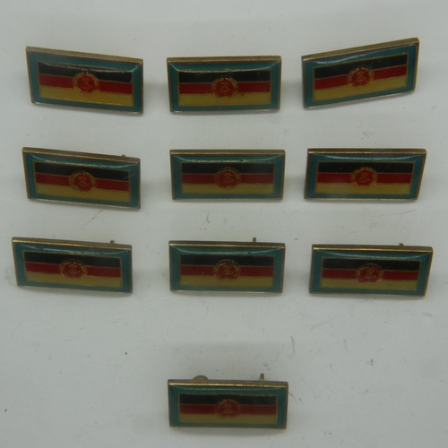 2222 - Ten original East German DDR Stasi Recognition badges. Part of a small hoard found in Berlin. These ... 