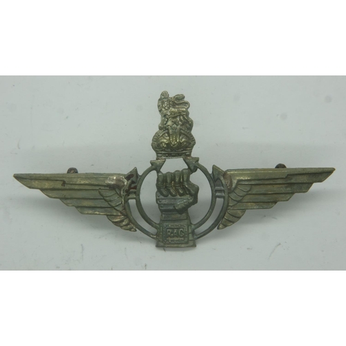 2229 - Unofficial 6th Airborne Armoured Recce cap badge. Several variants of this homemade D-Day badge were... 