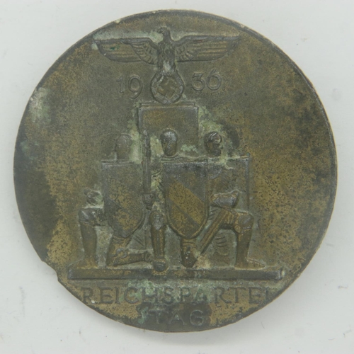 2235 - Third Reich period 1836 dated Reichspartei badge by Brehmer. UK P&P Group 0 (£6+VAT for the first lo... 