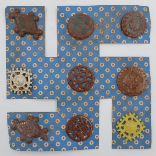 2238 - Third Reich Archaeology set of Winterhilf tinnie badges. The set of nine badges are a portrayal of p... 