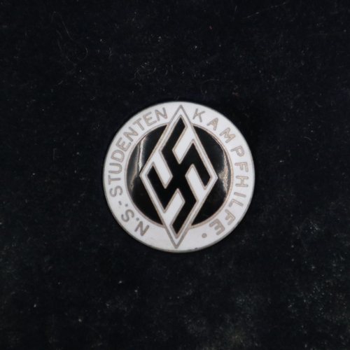 2241 - Third Reich NS Student Kampfhilfe Combat Aid pin, presented to students who helped with the War Effo... 